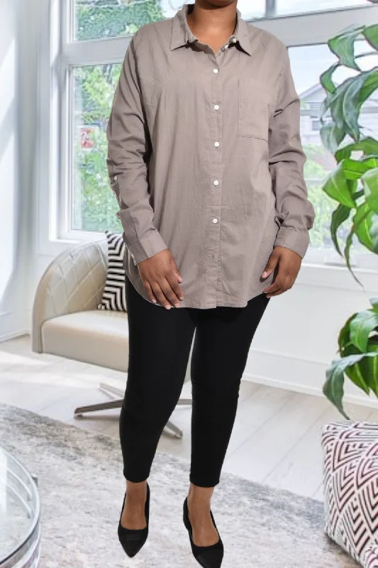 End Of Season Sale Brown Pattern Shirt