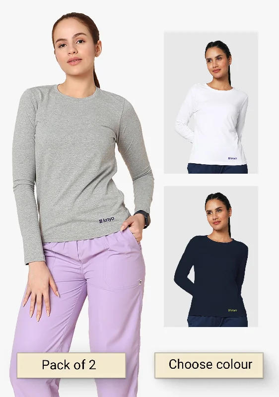 Style Breakthroughs Supersoft Women's Underscrubs L/S (Pack of 2)
