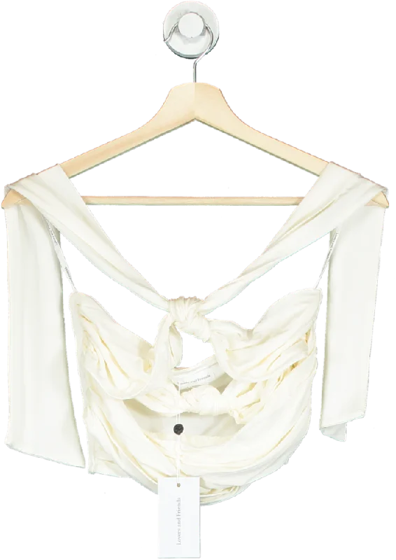 Bid Farewell To The Old Season Lovers and Friends Cream Twisted Knot Top UK XS