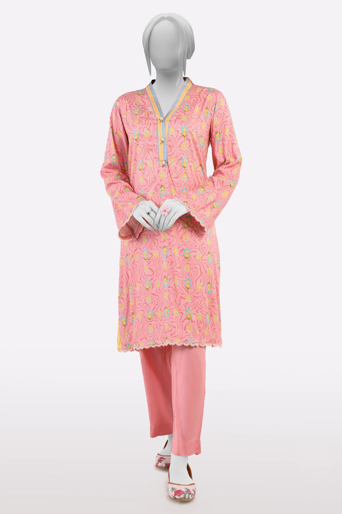 Street Chic Discounts Pink Printed 2PC