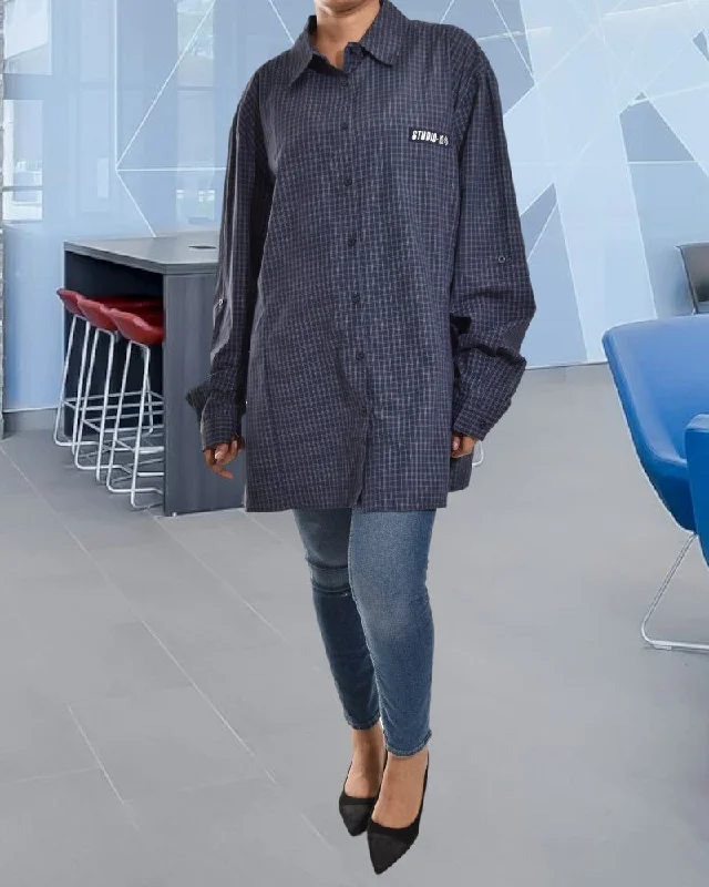 Fashion Sale Ladies Navy Oversized Shirt
