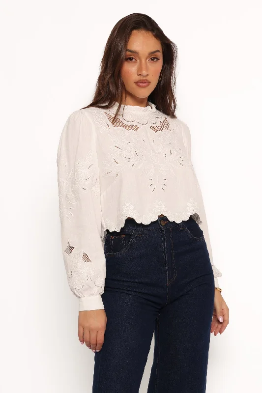 High-End Style Discounts Sallie Top - White