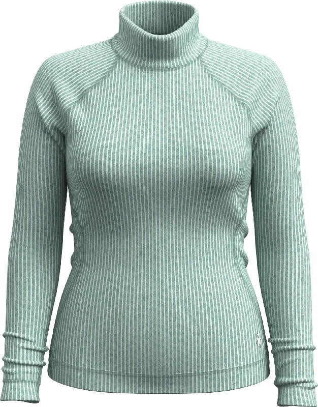 Comfortable Chic Thermal Merino Rib Turtleneck Top - Women's |-|Haut à col roulé thermique en mérinos côtelé - Femme