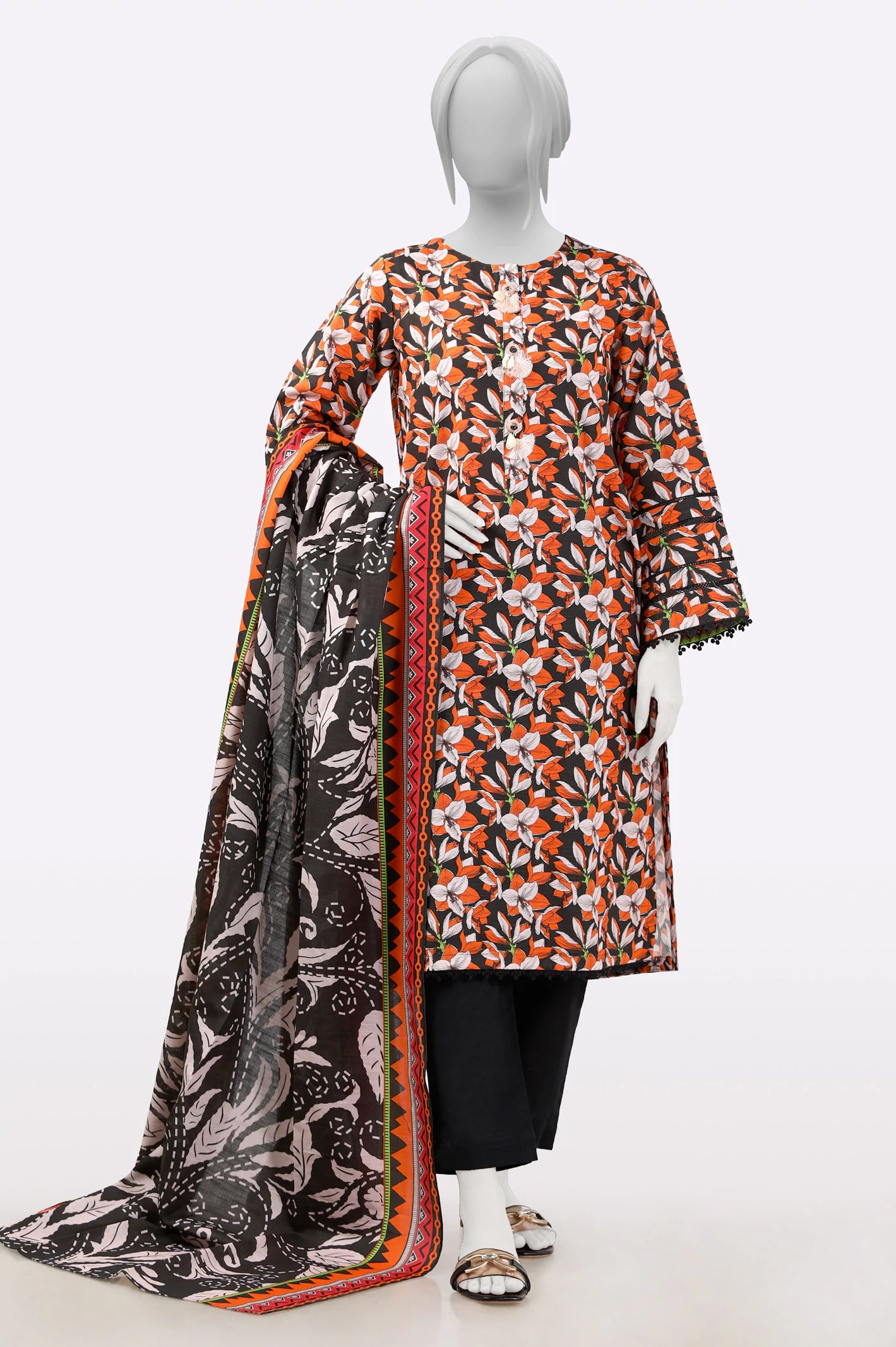 Limited-Time Offer Orange Printed 3PC
