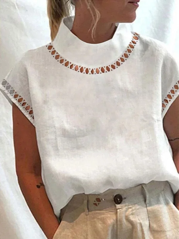 Break Fashion Norms Jamie Summer Cotton Top in White