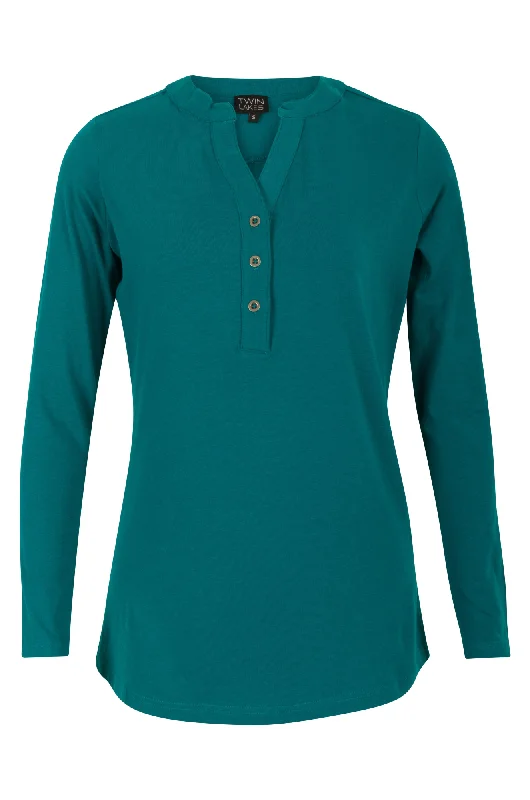Discover Now Nehru collar Cotton Elastane Top | ATLANTIC | 6557BR