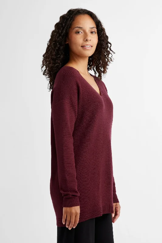 Massive Selection Sale Chandail col en V en tricot ottoman - Femme