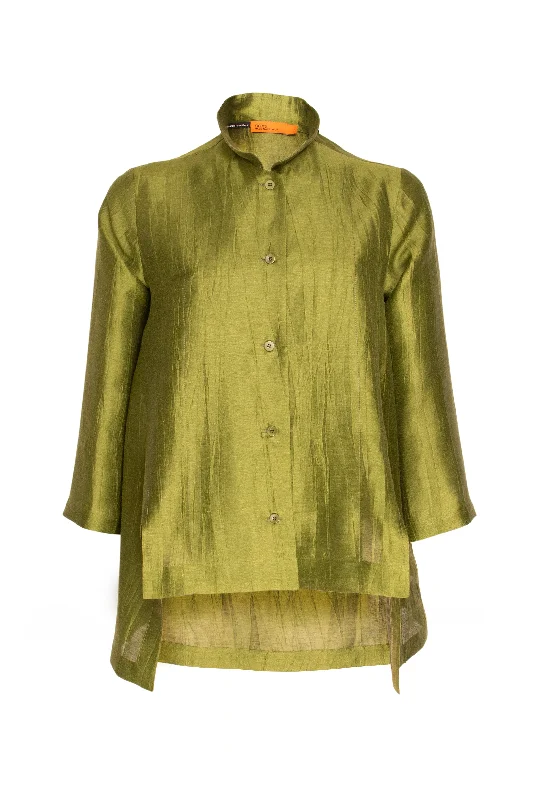 Best-Sellers Drop Hem Shirt - Olive Linen 9712