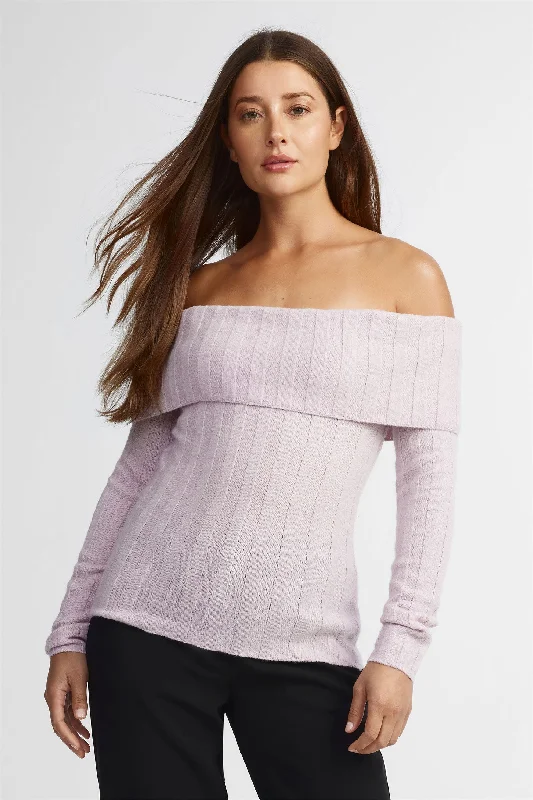 Summer Fashion Chandail épaules dénudées tricot - Femme