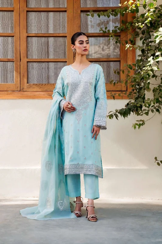 Huge Markdowns 3 Piece Embroidered Raw Silk Suit