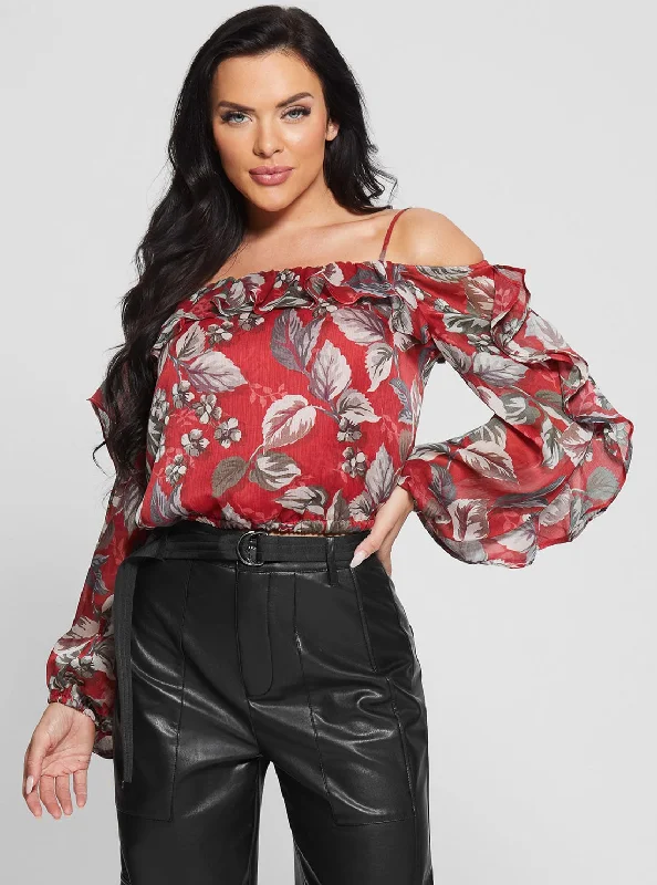 Trend Alert Red Floral Iggy Top