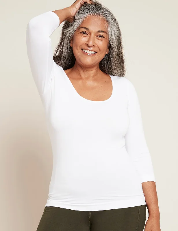 Trend Alert 3/4 Sleeve Top - White