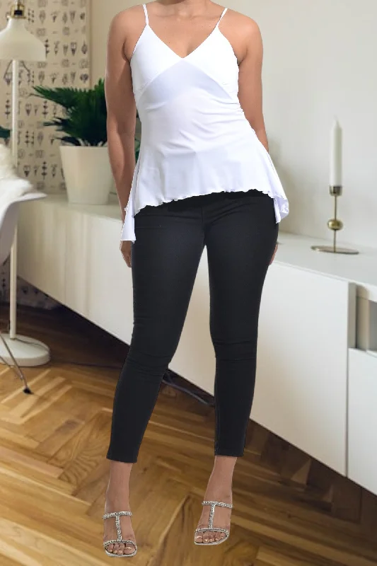 Luxe Style Discounts White Strappy Top