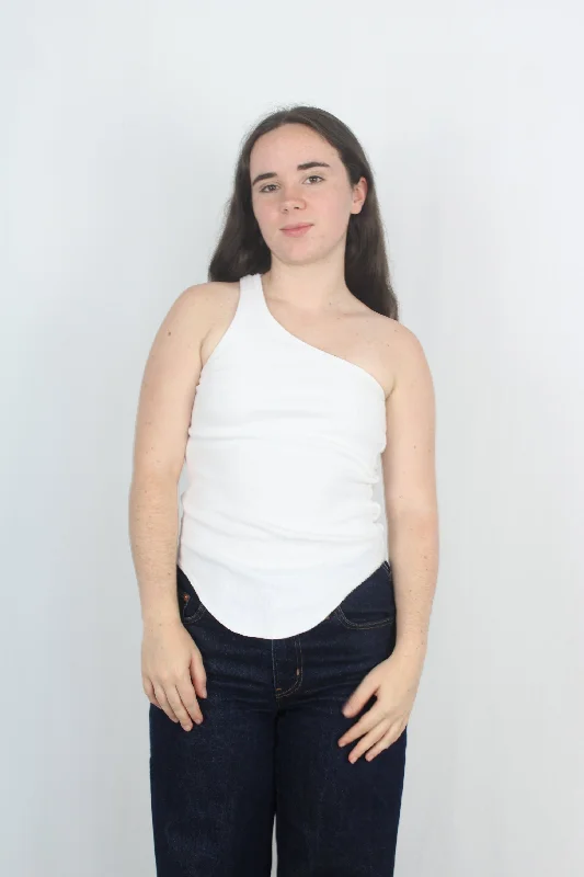 Timeless Elegance Redefined Bassike - Ribbed One Strap Top