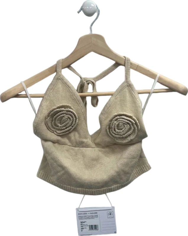 Sustainable Fashion Extravaganza Postcards From Paradise Beige Rico Beach Top UK 6