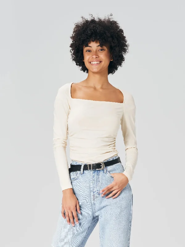 New In This Season LL6183 Scoop-Neck Top