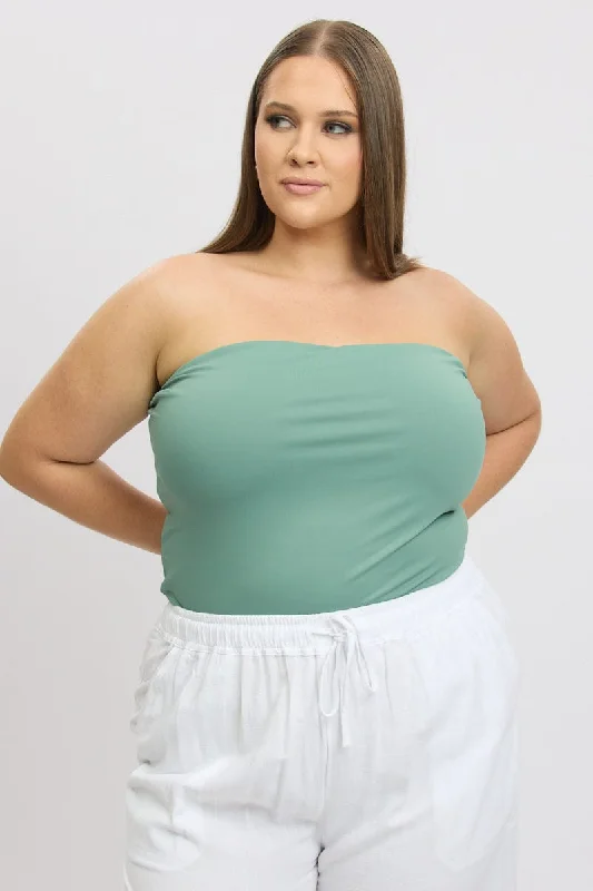 The Latest Trends Green Bandeau Top