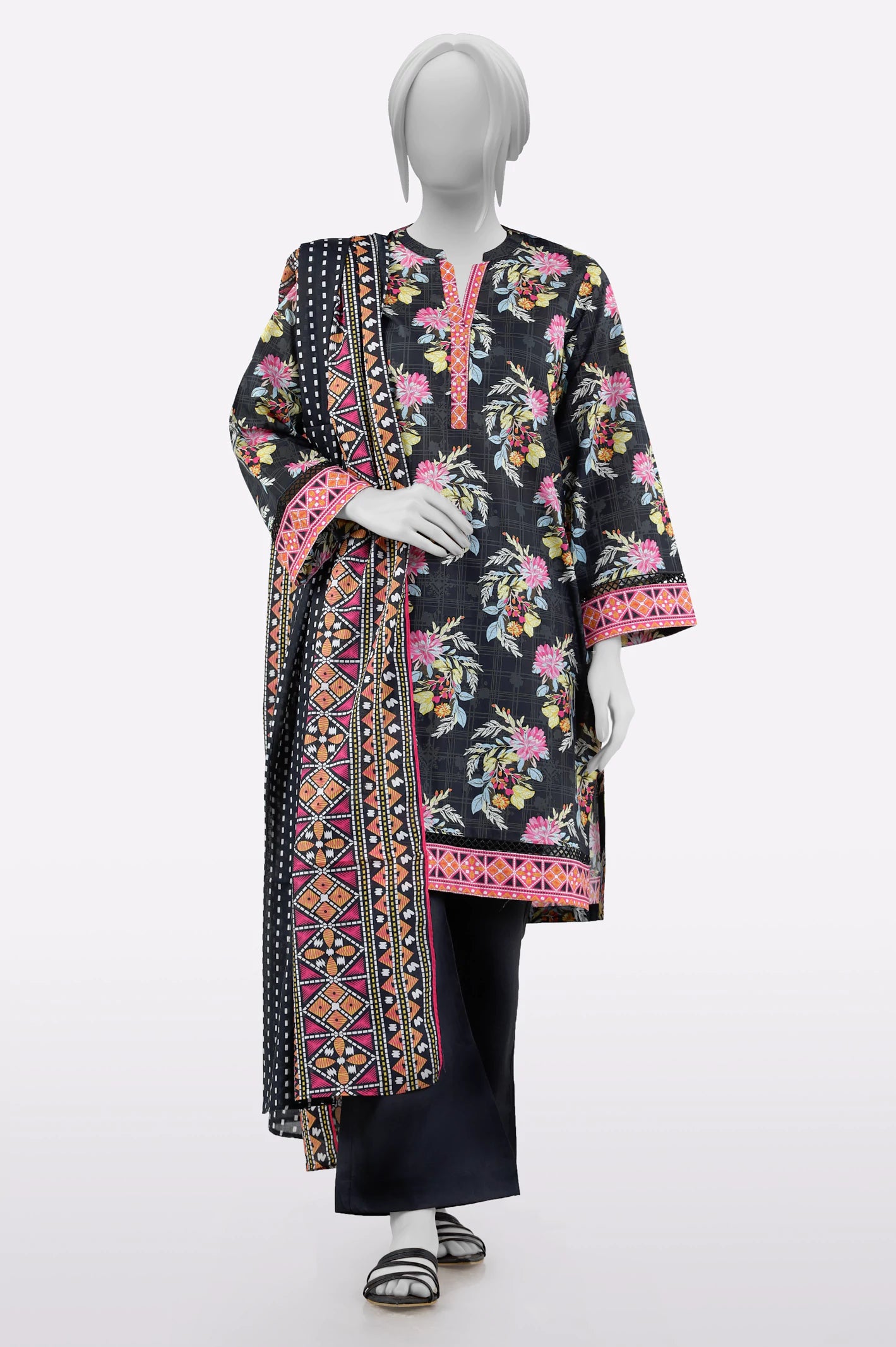 Weekend Exclusive Black Printed 3PC