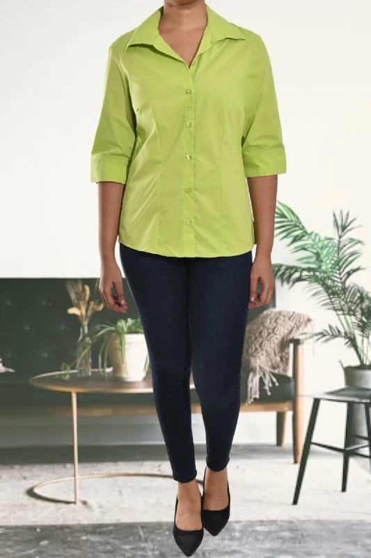 Luxury Fashion Discounts Ladies Lime Button Front Shirt