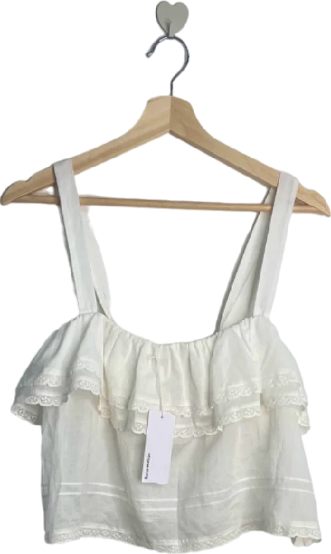 Trend Forward Threads Reformation White Tarragon Top UK 12