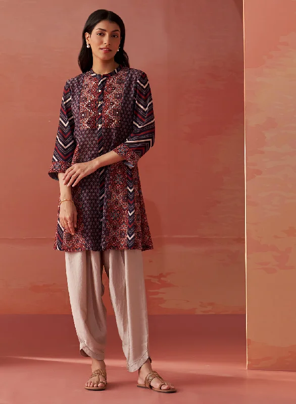 Browse Our Top Products Anavya Navy Blue Printed Georgette Top