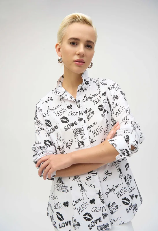 Playful Fashion Offers Buttoned Graphic Casual Shirt