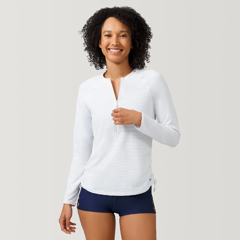 Budget Saver Women's SunFree Quarter Zip UPF Sunshirt