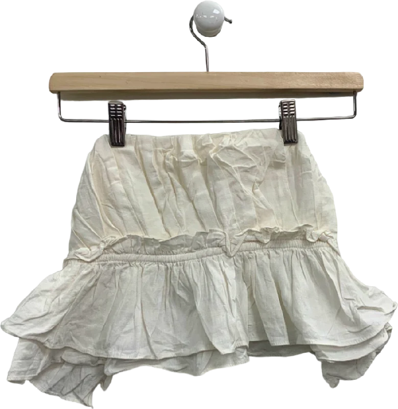 New Arrivals Zara White Tiered Top UK XS