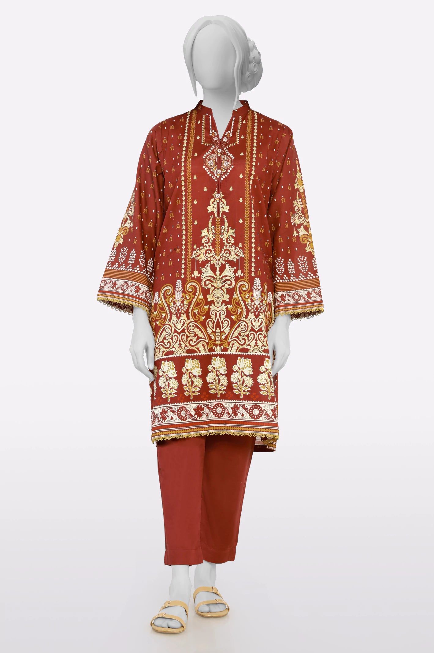 Unleash Your Trend Driven Style Maroon Printed 2PC