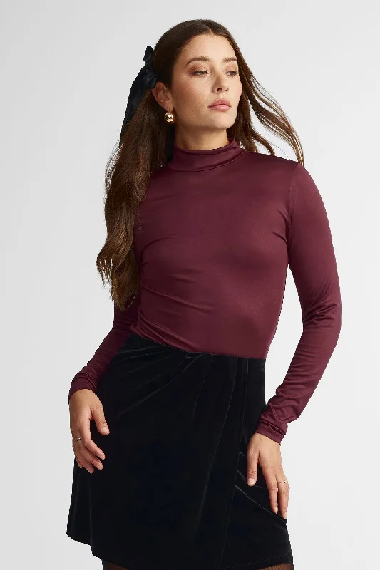 Chic Style Discounts Chandail col montant manches longues extensible - Femme