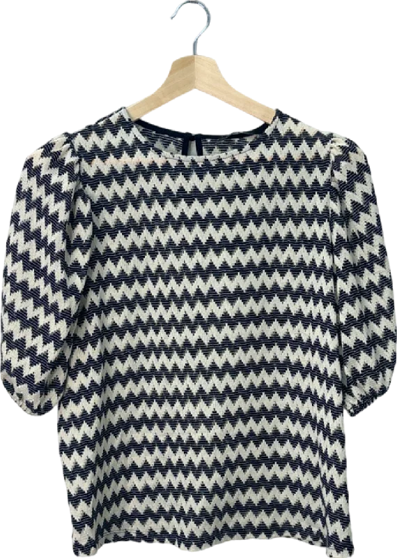 Sale Event, Prices Rock V By Very Black/White Zigzag Patterned Top UK 18