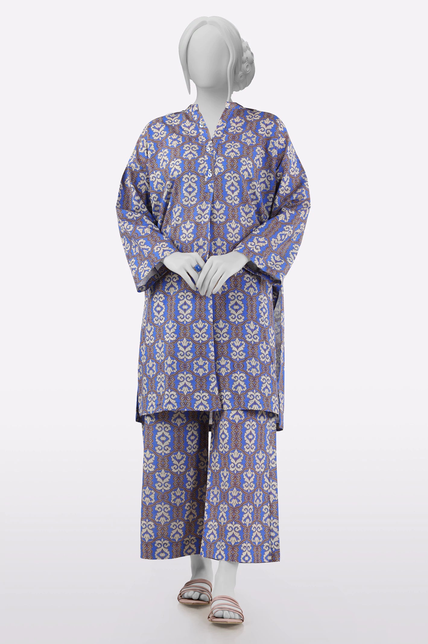 Seasonal Sale Blue Printed 2PC
