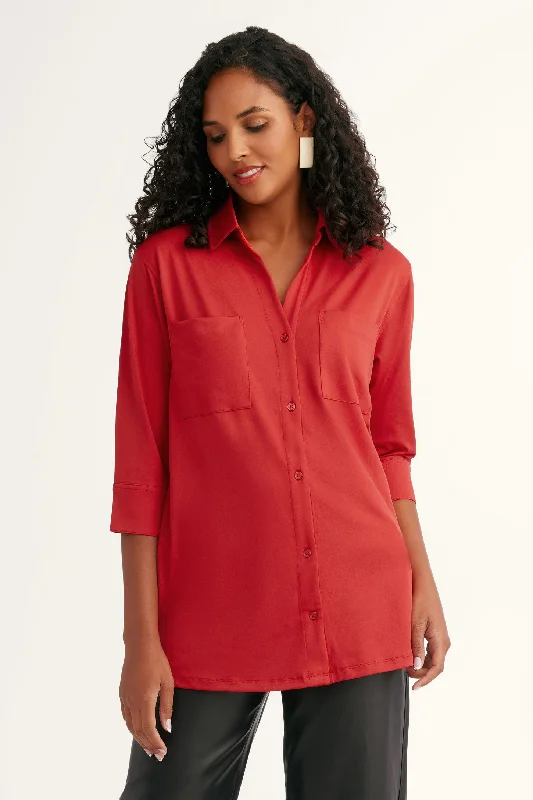 Chic And Edgy Chemisier manches 3/4 - Femme