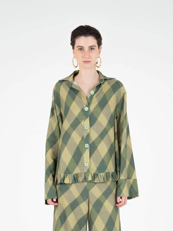 Trendy Looks On Sale Annapurna Green Rhombus Shirt