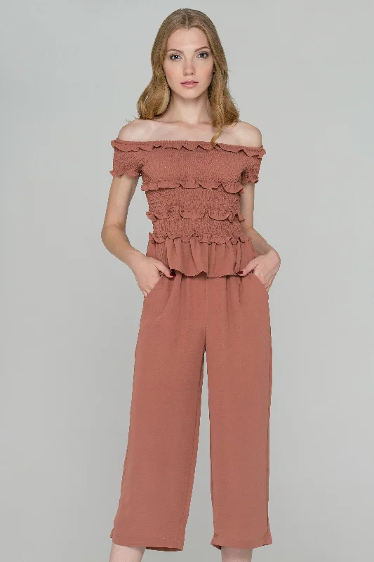 Playful Fashion Offers Penny Smocked Ruffle Top Co-ord Set