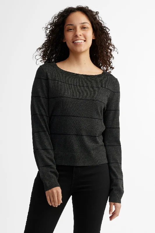 Fall Sale, Prices Drop Chandail col bateau tricot rayé - Femme