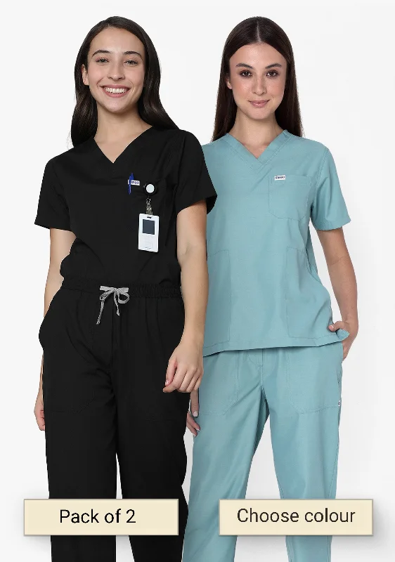 Contemporary Fashion Sale Classic Women's V-neck scrubs (pack of 2)