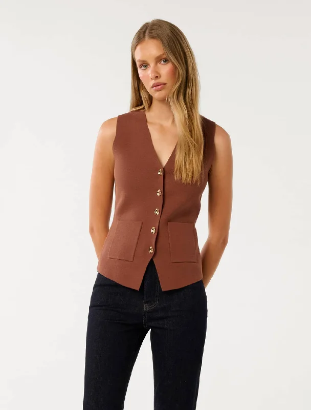 Chic Styles Laura Knitted Waistcoat
