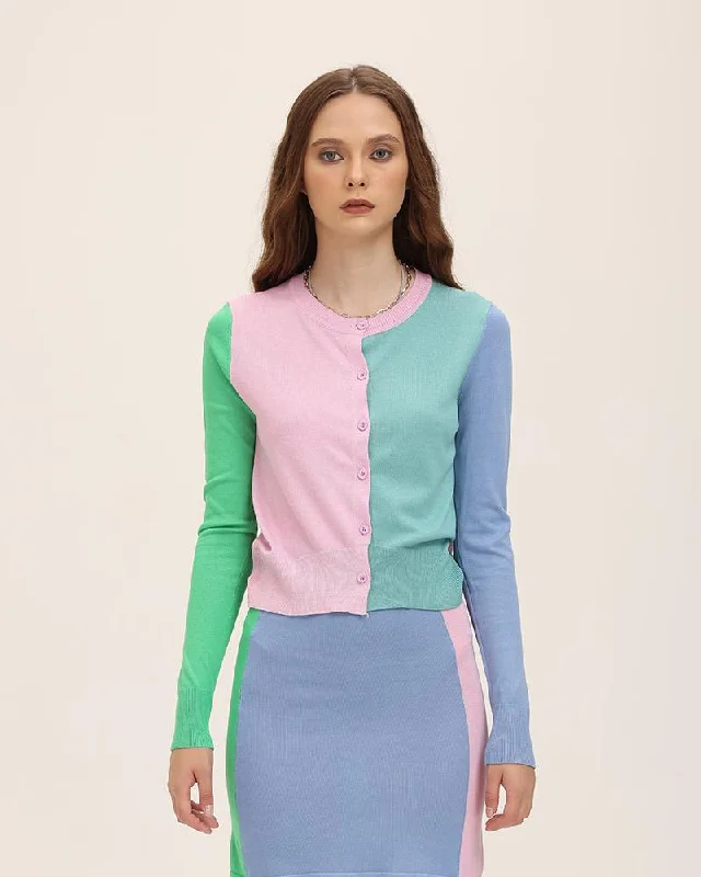 Enjoy Discount Tricolor Patchwork Top