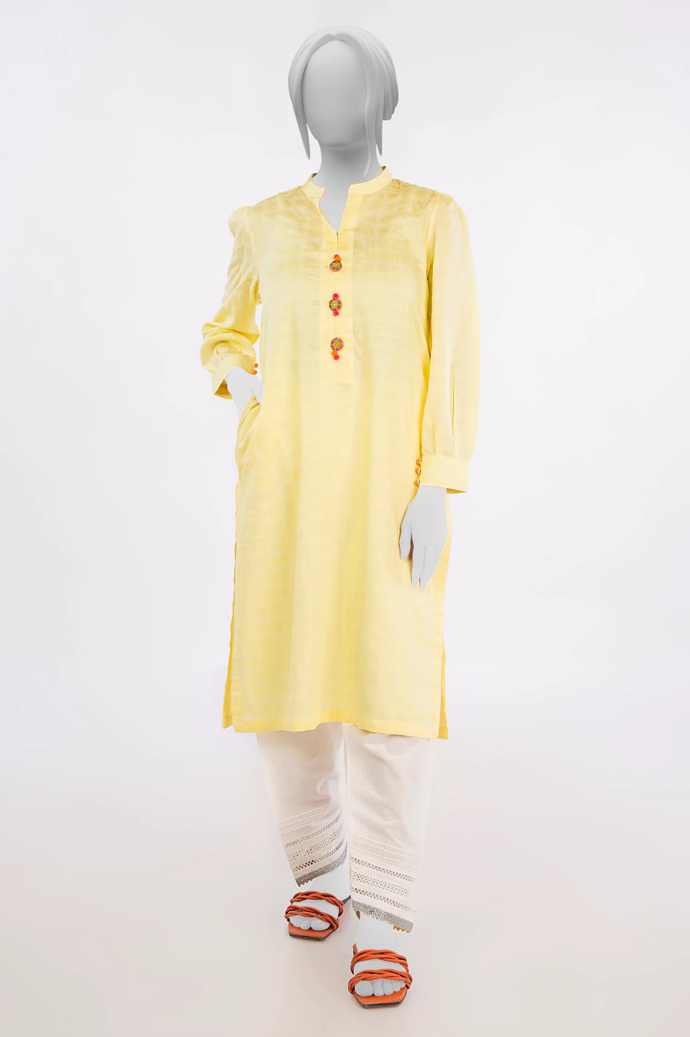 Luxury Casual Deals Yellow Stylised Kurti