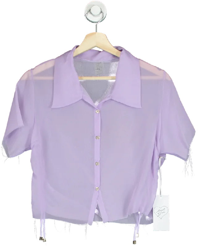 Special Offers, Don't Miss Heart of Sun Lavender Sheer Cover-Up Top One Size