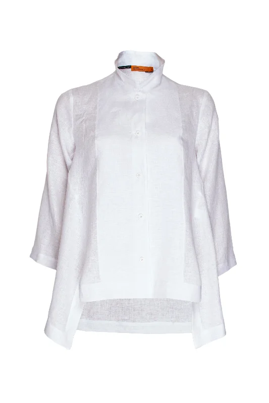 Trendy Styles Drop Hem Shirt - White 4616