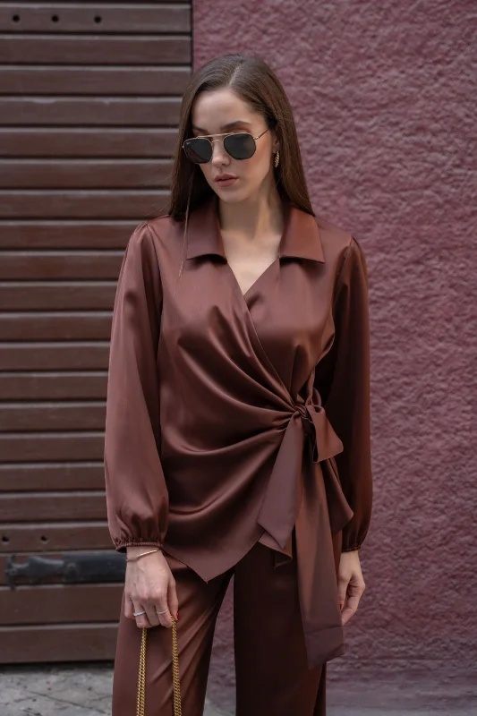 The Good Stuff Satin Top 10132