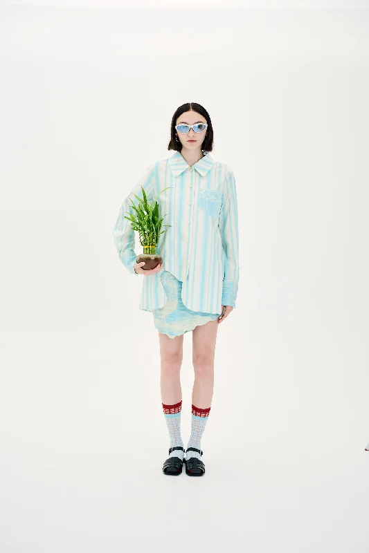 Style Redefined PROTEA MIXED MEDIA OVERSIZED SHIRT