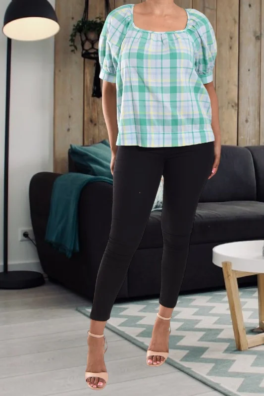 Fashion Sale Blue Flutter Sleeve Top