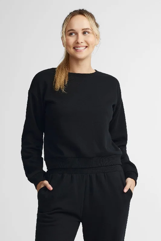 High-End Style Discounts Chandail col rond coton ouaté - Femme