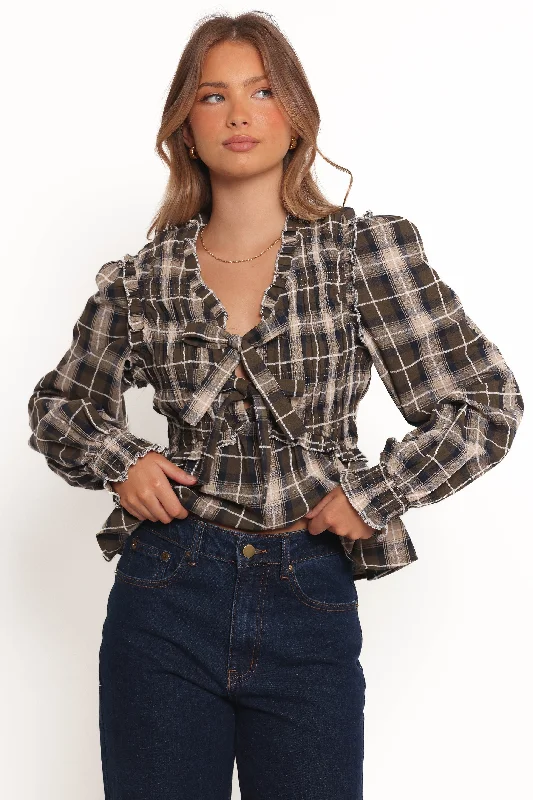 Unleash Your Trendy Side Grayson Top - Olive