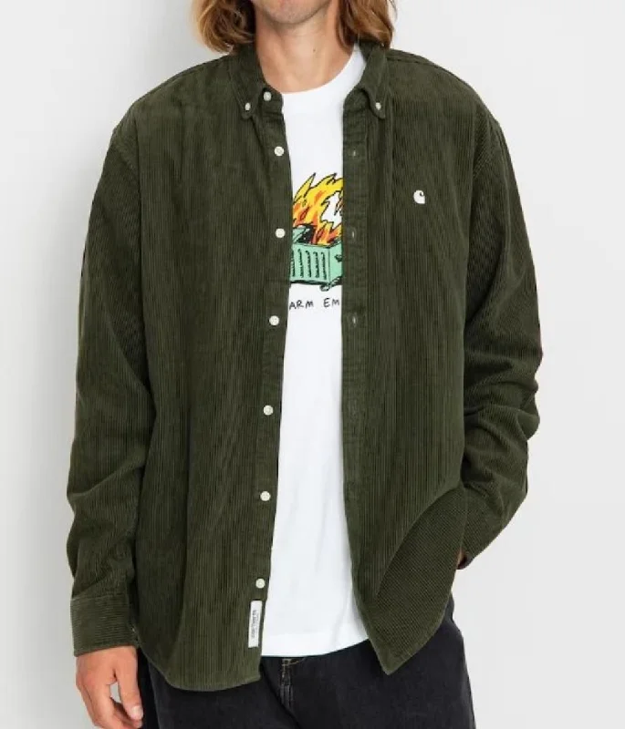 Ends Soon Green Madison Cord Shirt