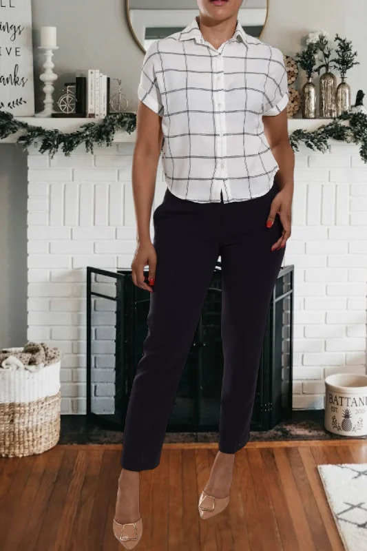 Limited Time Deal Black And Cream Check Shirt