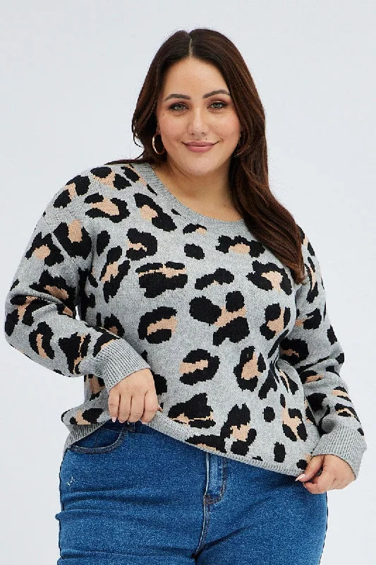 Fashionista Favorites Animal Print Plus Knit